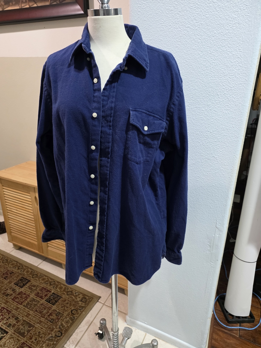 Polo by Ralph Lauren Navy Button-Front Casual Shirt